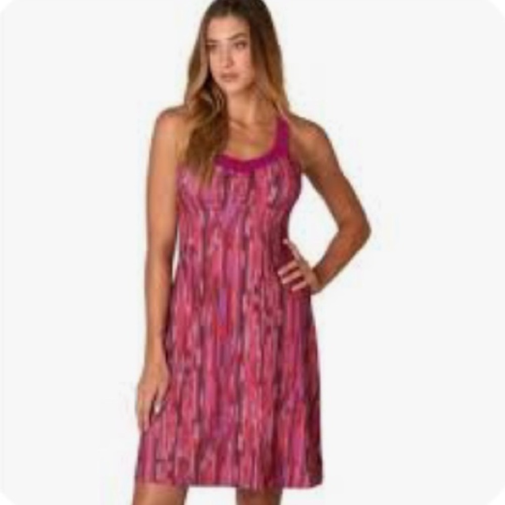 PrAna Pink Multicolor Athletic Dress Size Small